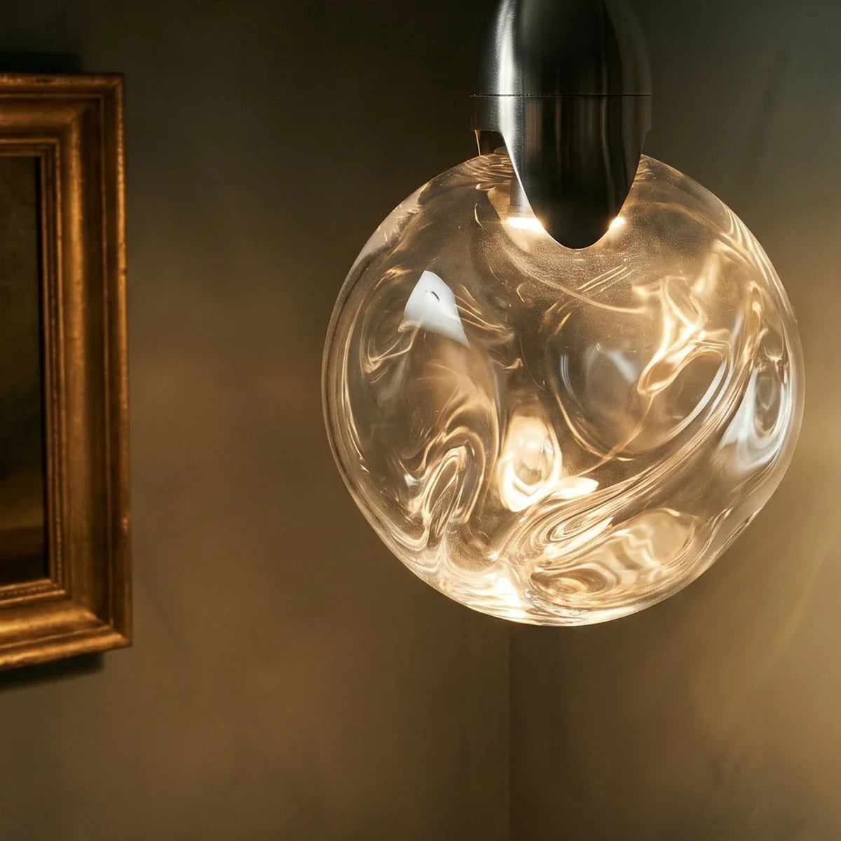 Lufina Metal Pendant Light, second cord and ceiling canopy detail