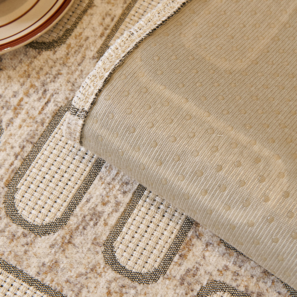Luxury Maze Chenille Sectional Sofa Cover, top down view