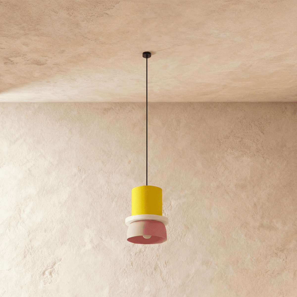 Macaron Metal Pendant Light, top of the shade in detail