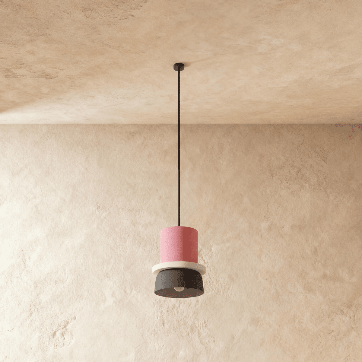 Macaron Metal Pendant Light, second shade and diffuser detail