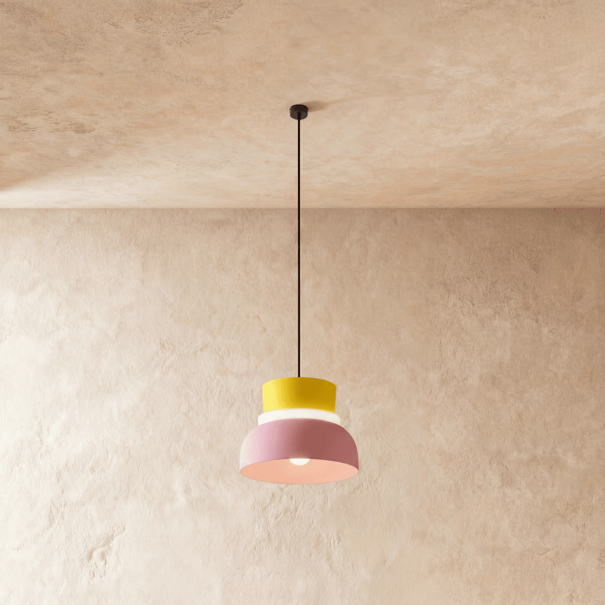 Macaron Metal Pendant Light, second unlit profile view