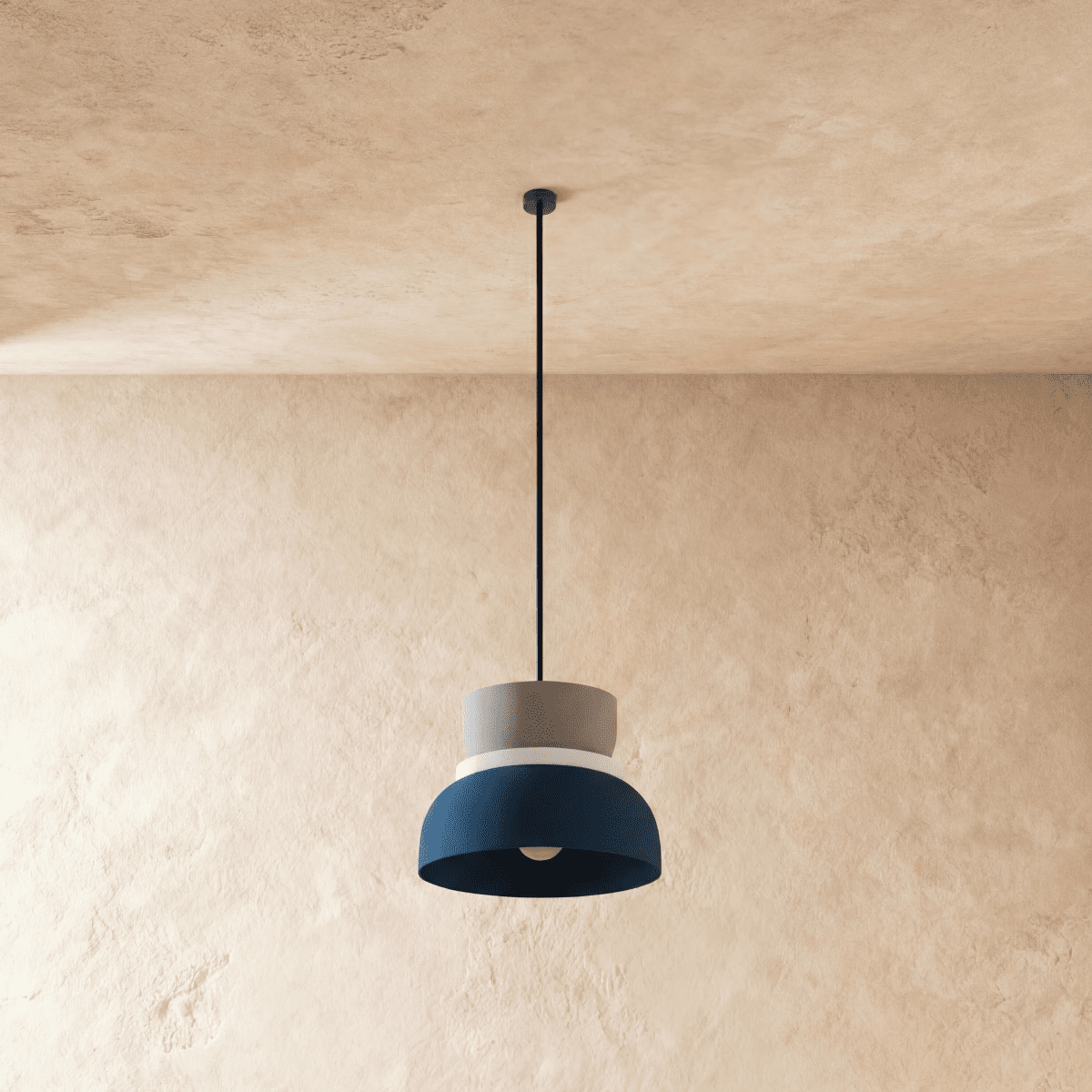 Macaron Metal Pendant Light, full fixture front view