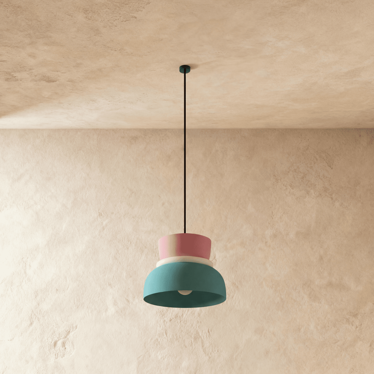 Macaron Metal Pendant Light, second angled view showing the silhouette