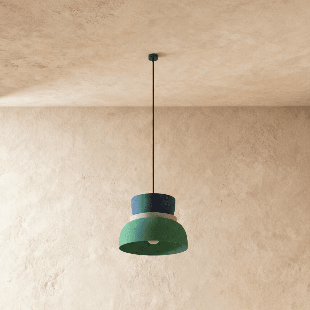 Macaron Metal Pendant Light, third full fixture front view