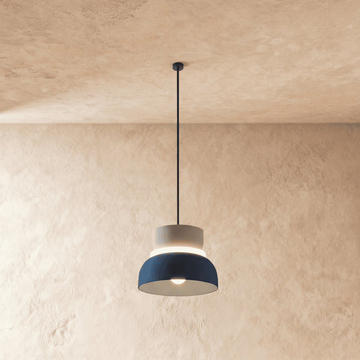 Macaron Metal Pendant Light, shade and diffuser detail