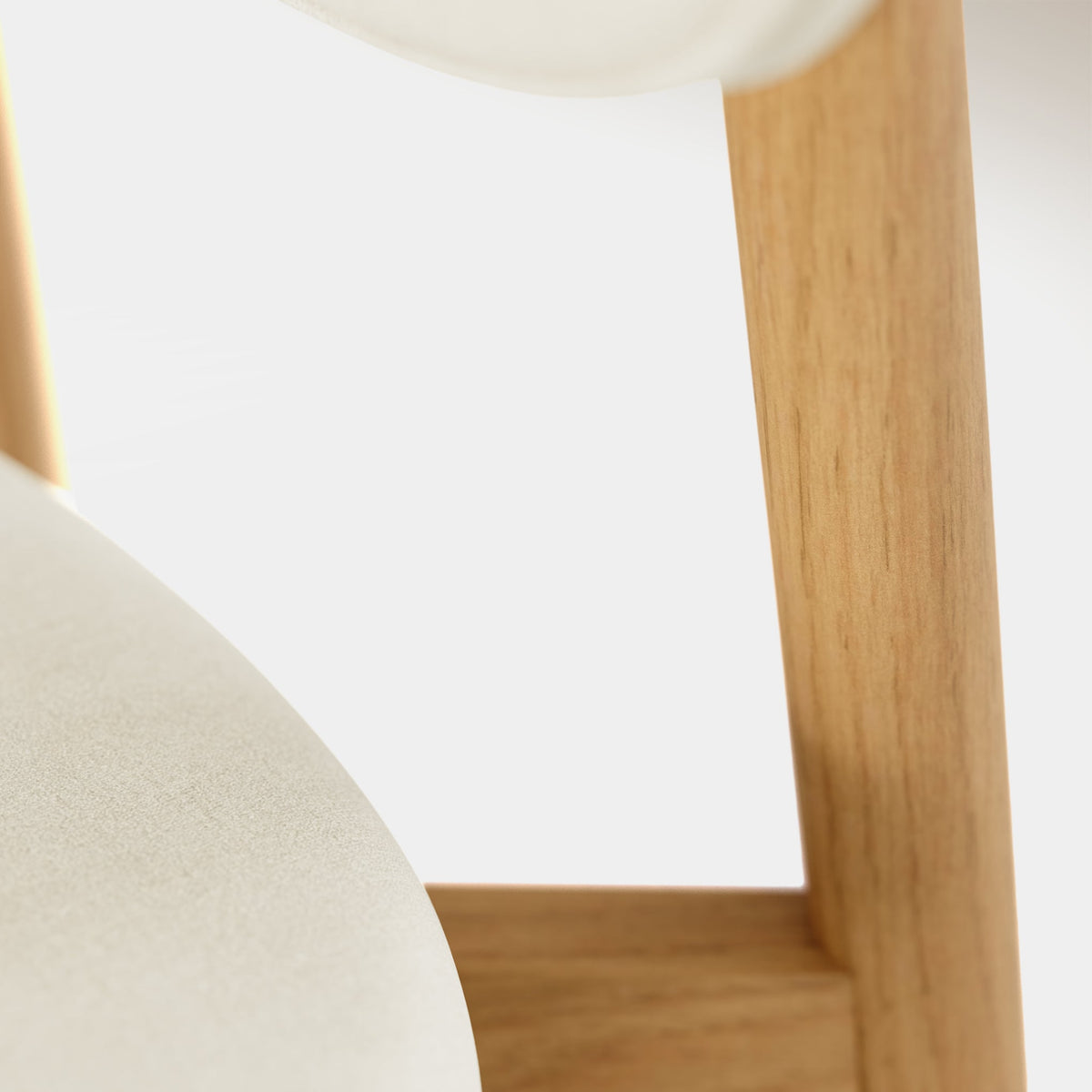 Maia Counter Stool - Beige & Oak