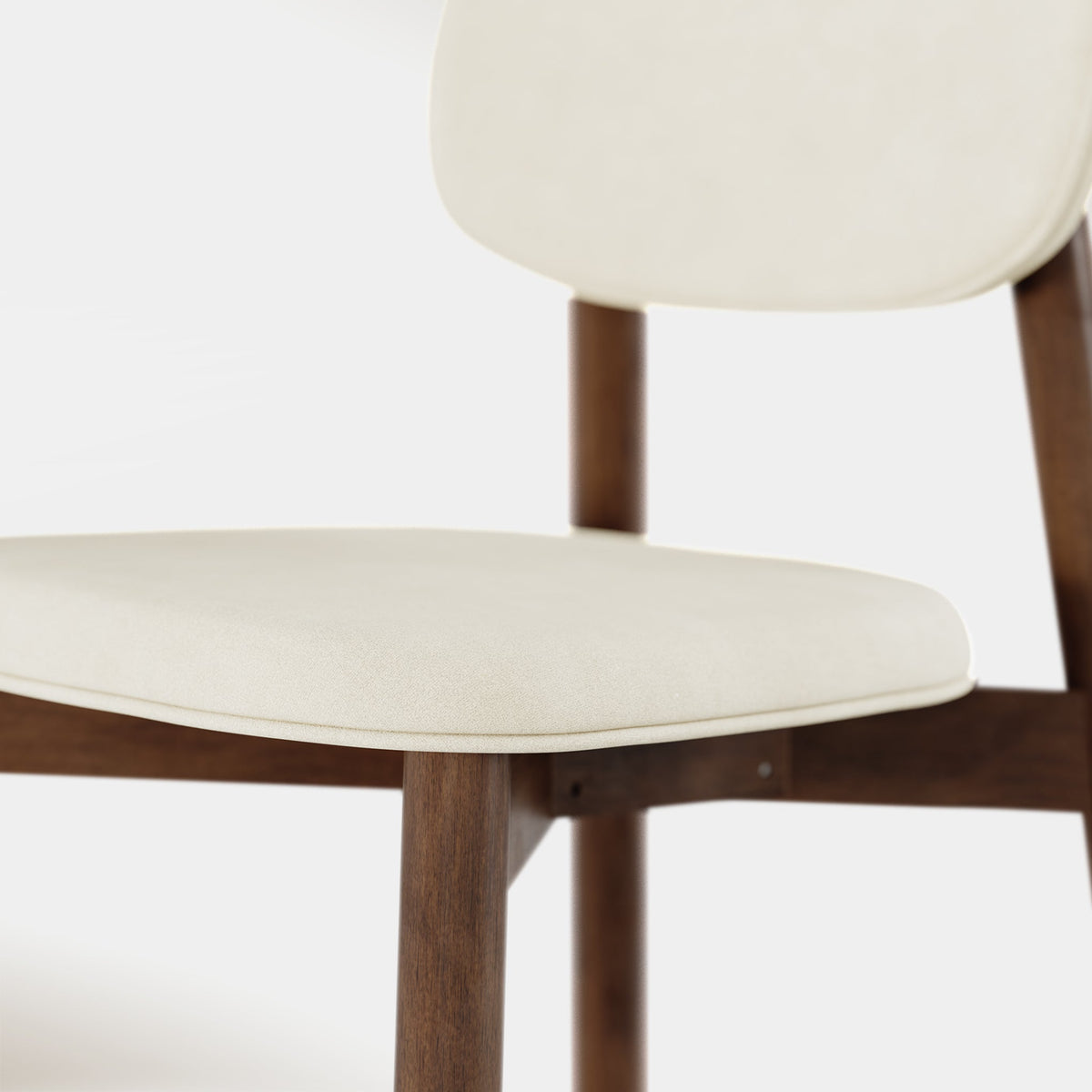Maia Counter Stool - Ivory & Walnut
