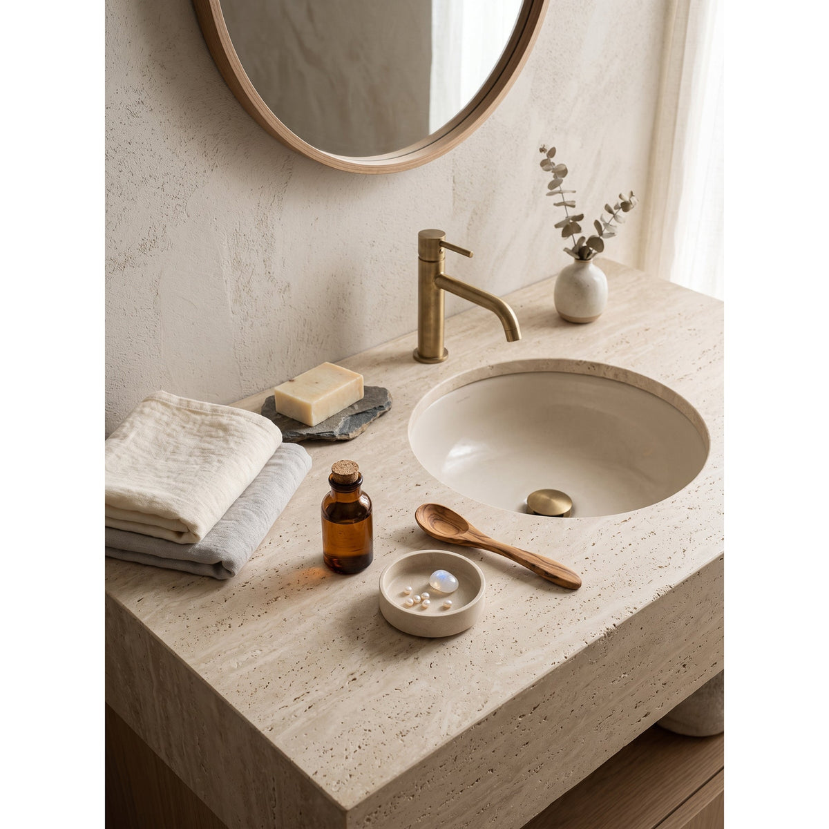 Maren Marble Catchall Dish, paired with a second piece