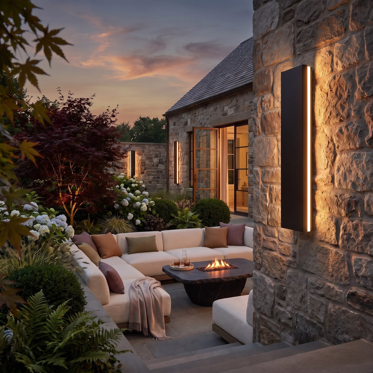 Modern Outdoor Wall Light, styled in a room (2)