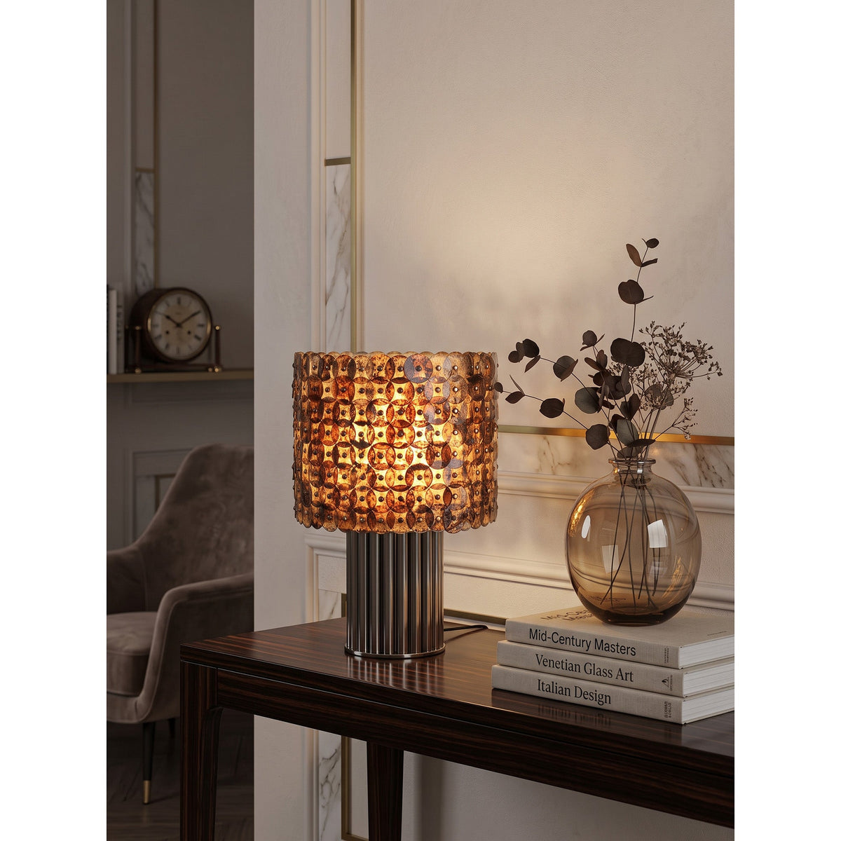 Naerix Shell Table Lamp, second base and stem detail