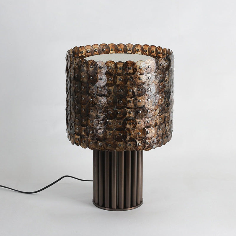 Naerix Shell Table Lamp, second scale beside a book