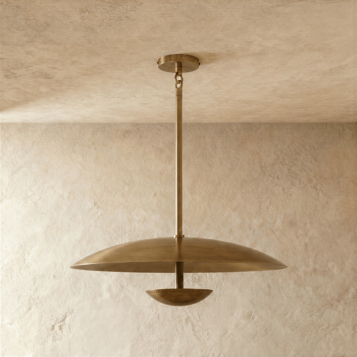 Oralis Metal Pendant Light, shade and diffuser detail