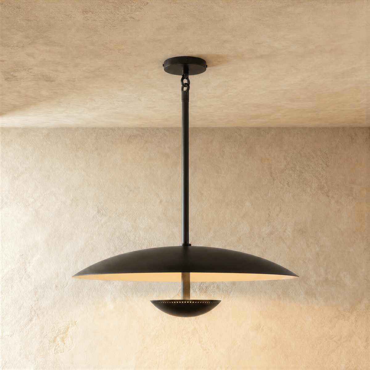 Oralis Metal Pendant Light, cord and ceiling canopy detail