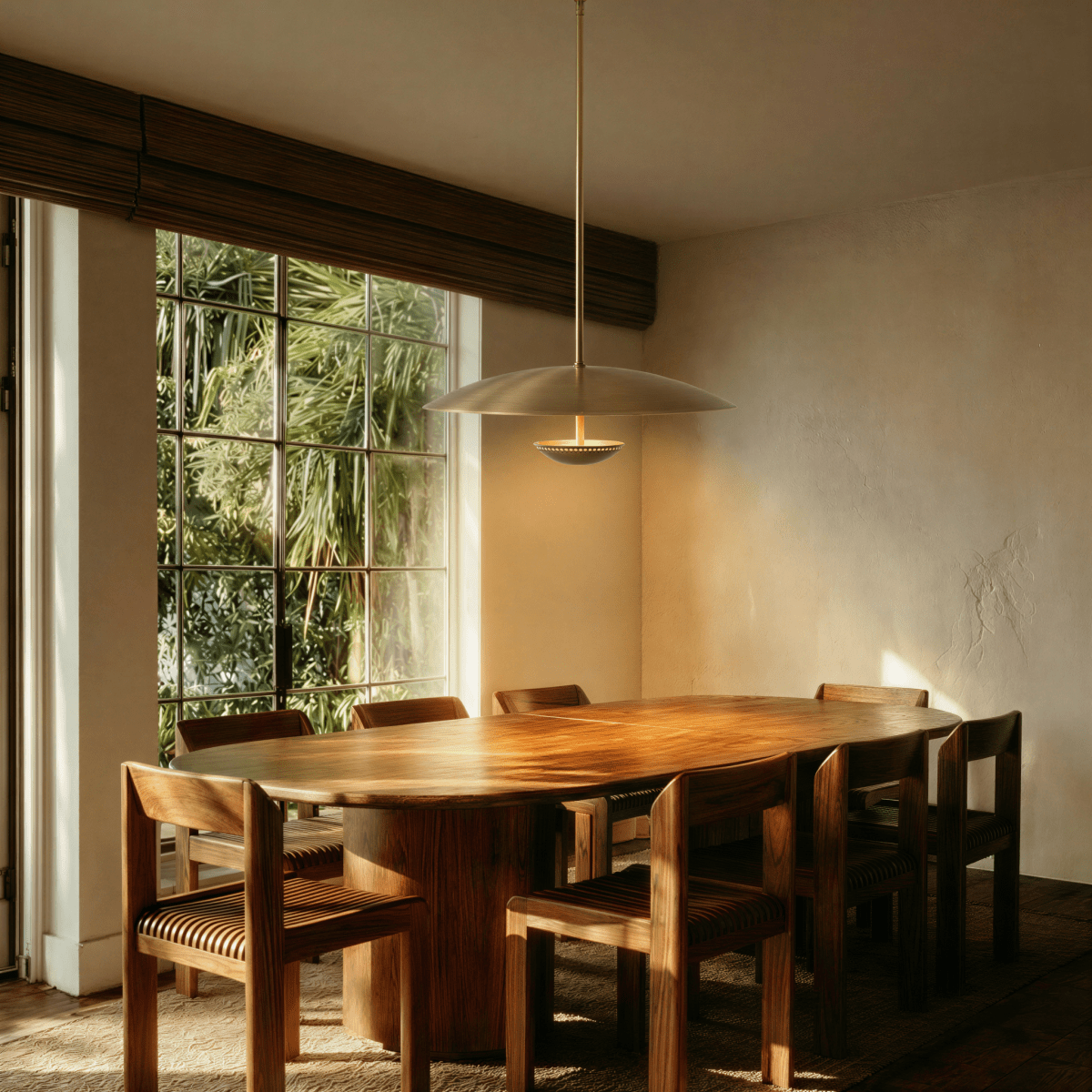 Oralis Metal Pendant Light, angled view showing the silhouette