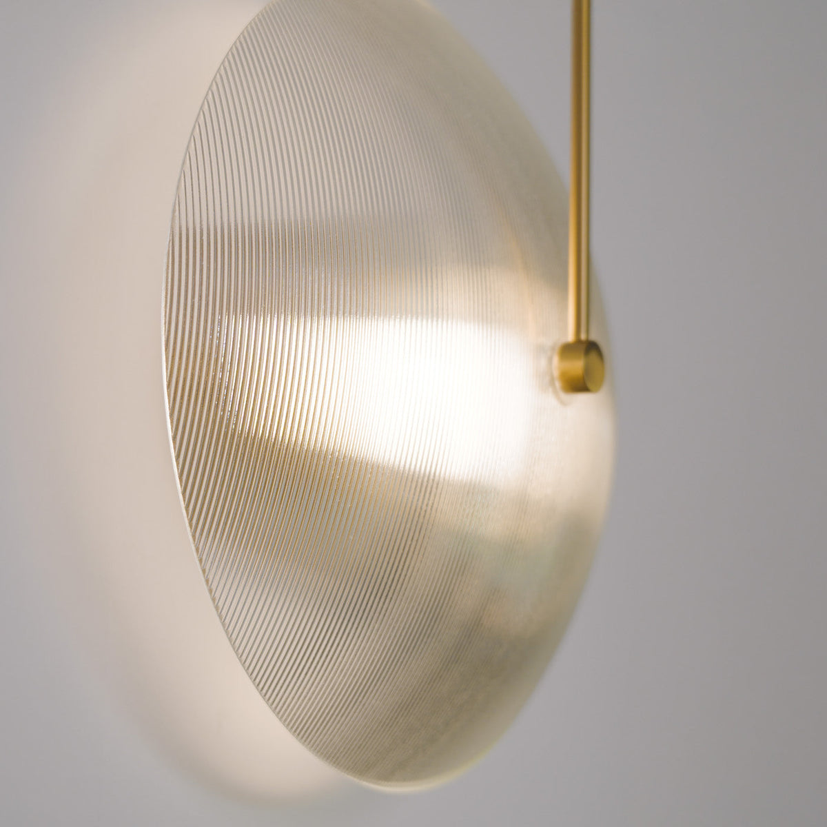 Orbit Mid Century Art Deco Wall Light, shade and diffuser detail