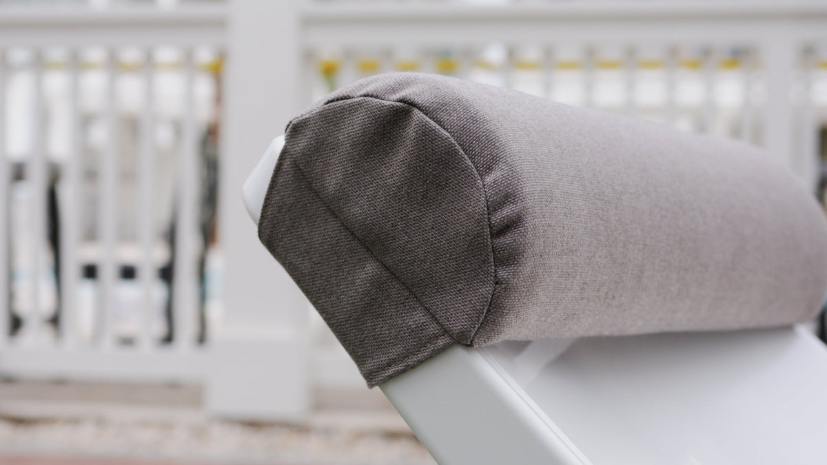 Outdoor Chaise Pillow, nomad, draped and styled view