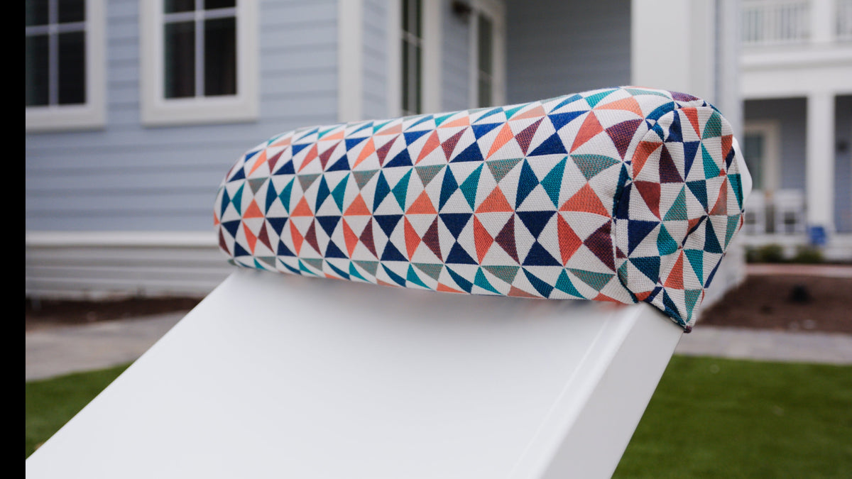 Outdoor Chaise Pillow, weave texture close up
