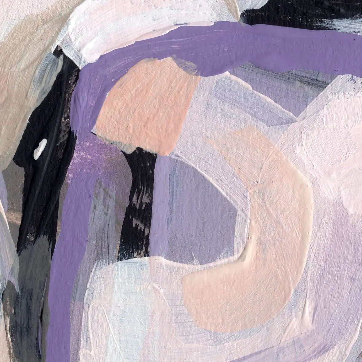 Pastel Brush Abstract IV Wall Art, edge and border detail