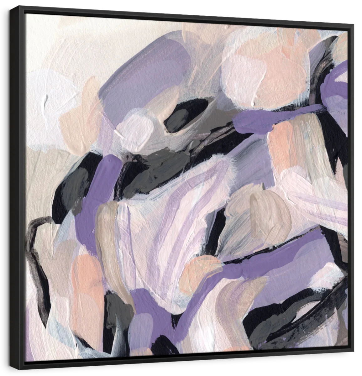 Pastel Brush Abstract V Wall Art, floating frame view