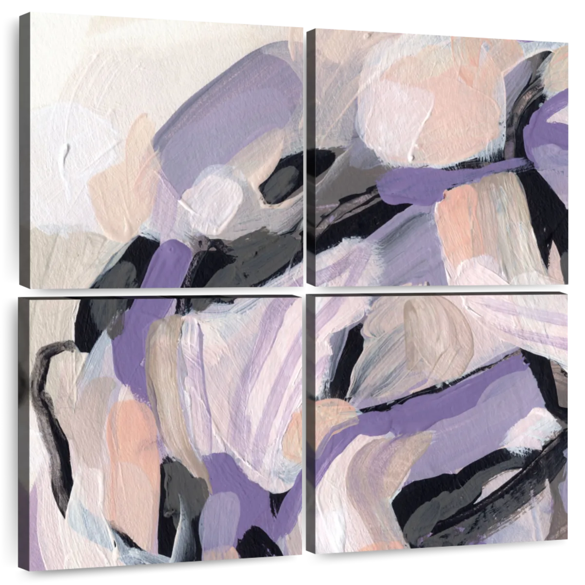 Pastel Brush Abstract V Wall Art, styled in a hallway