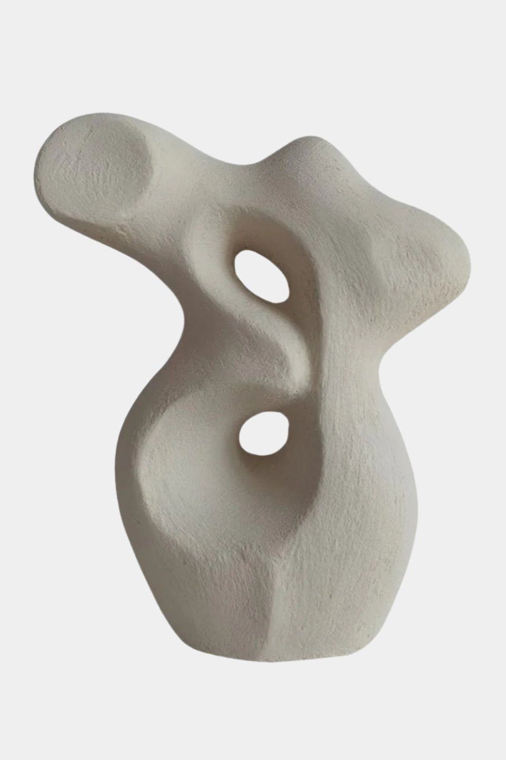 Pebble Abstract Pottery Sculpture, full front view