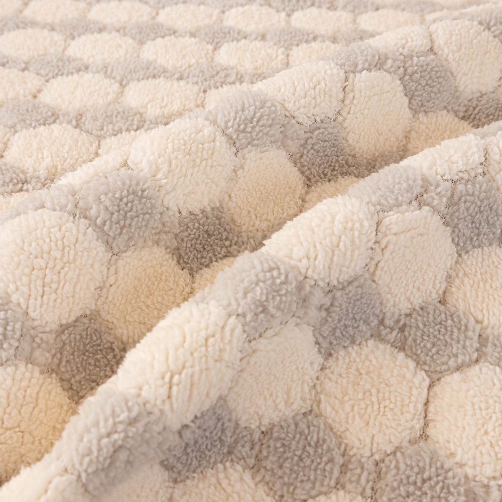 Raised Pebble Plush Bolster Pet Sofa Bed, second bolster edge detail