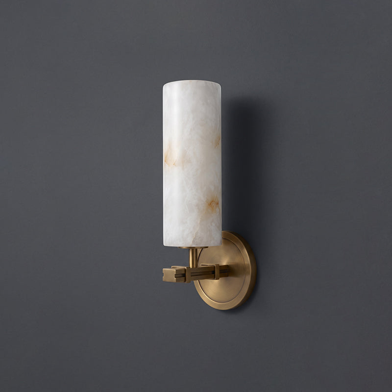 Ravelin Alabaster Wall Sconce, second shade and material close up