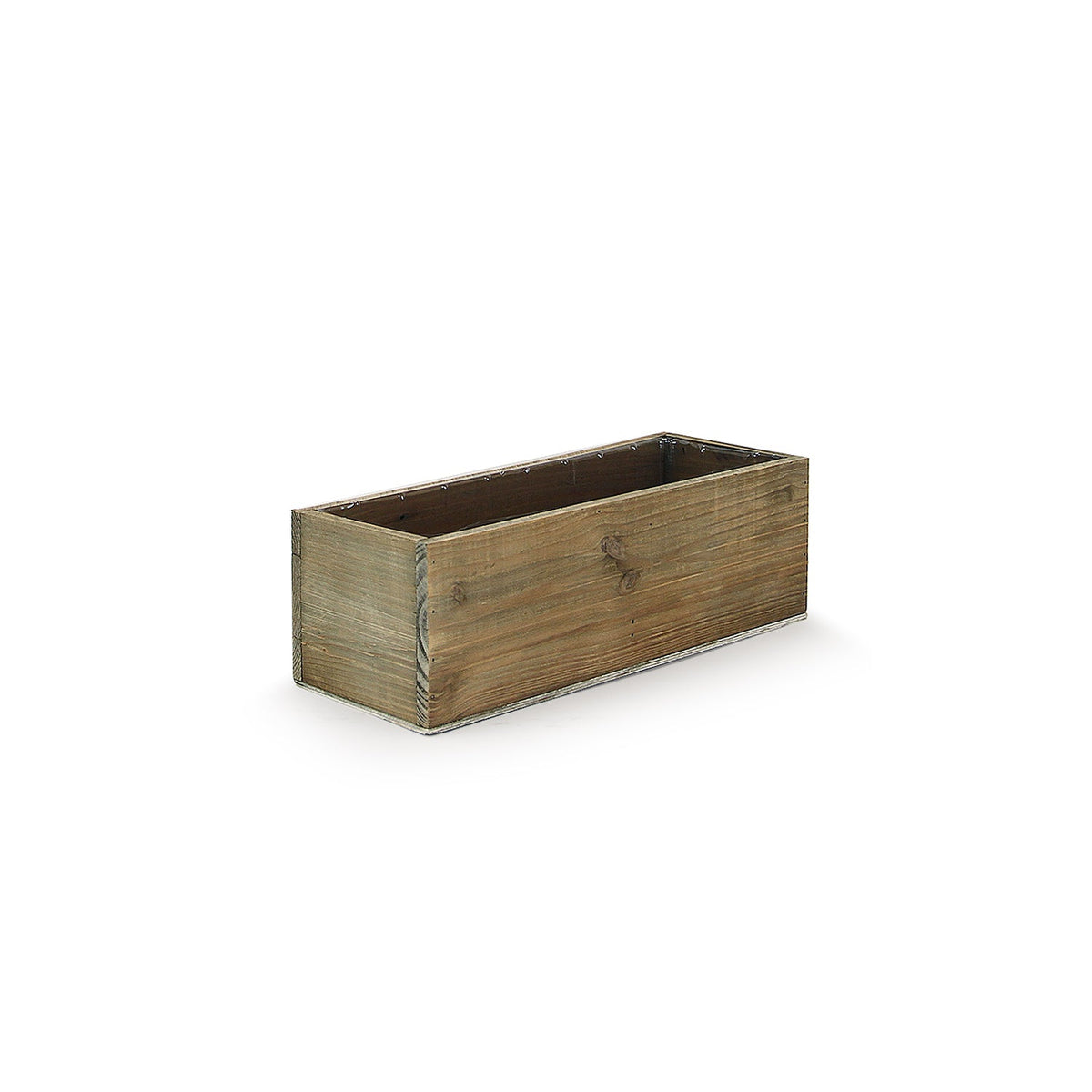 Reclaimed Wood Planter Box, held for scale