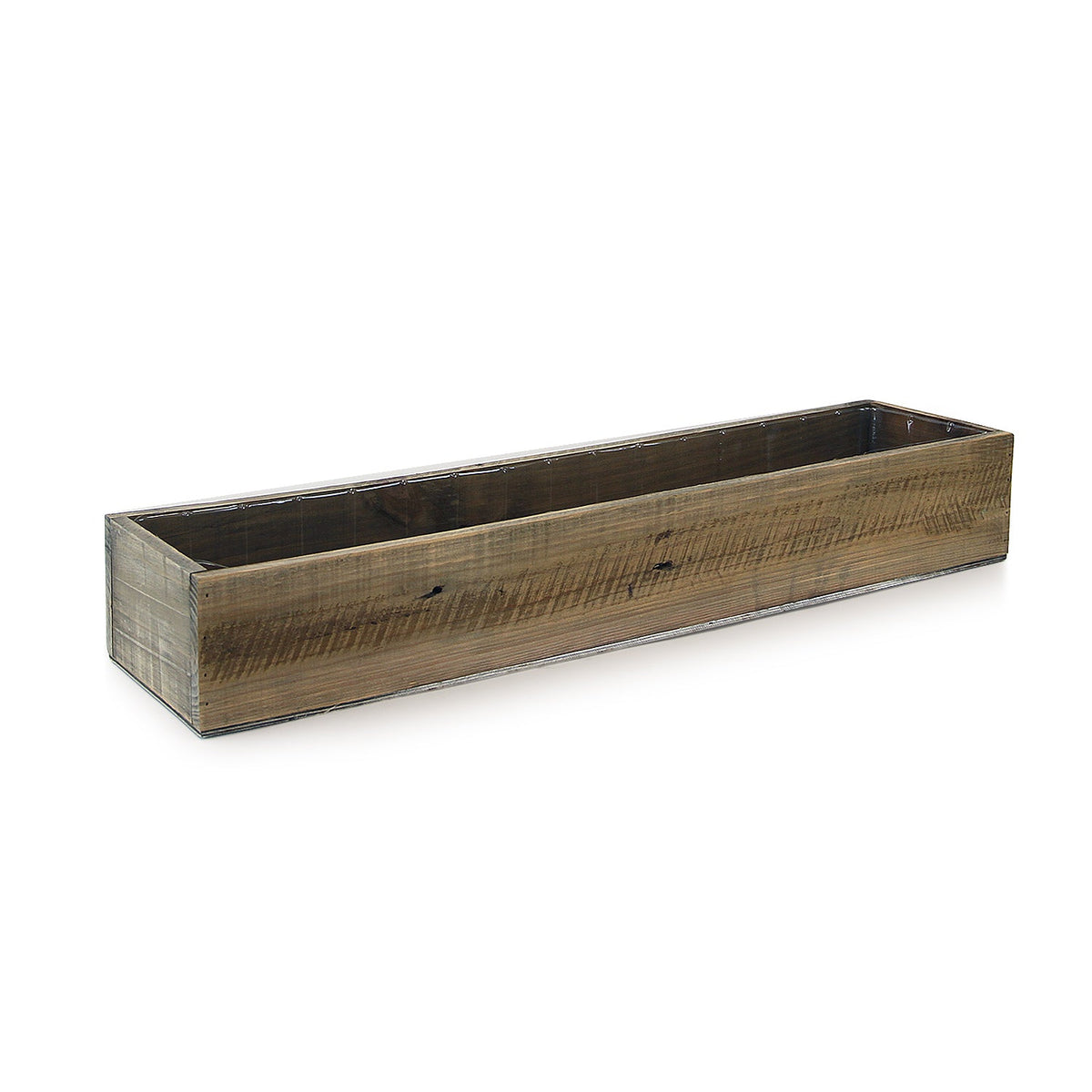 Reclaimed Wood Planter Box, grain and finish close up (2)