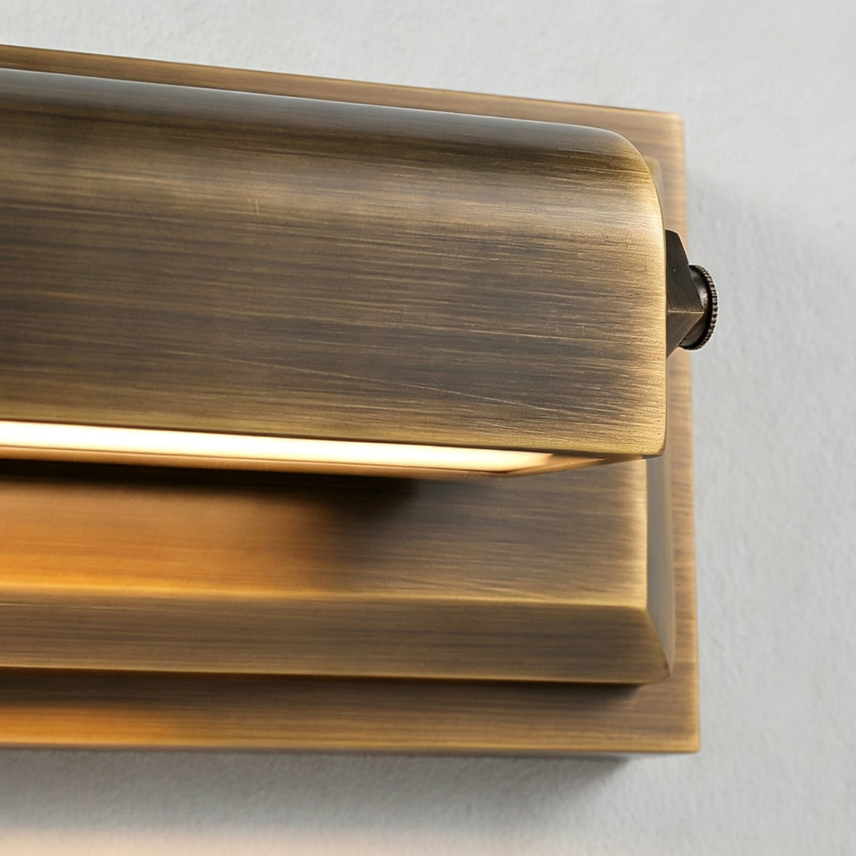 Roswell Linear Brass Wall Sconce, finish close up