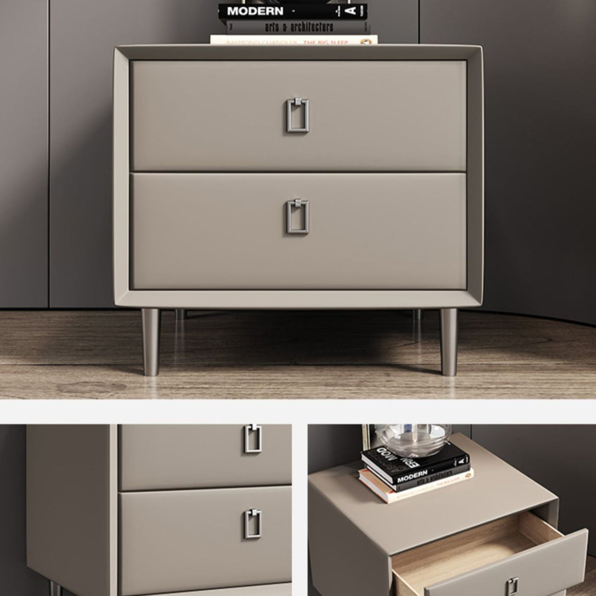 Royal Industrial Upholstered Bed Frame, frame and slat detail