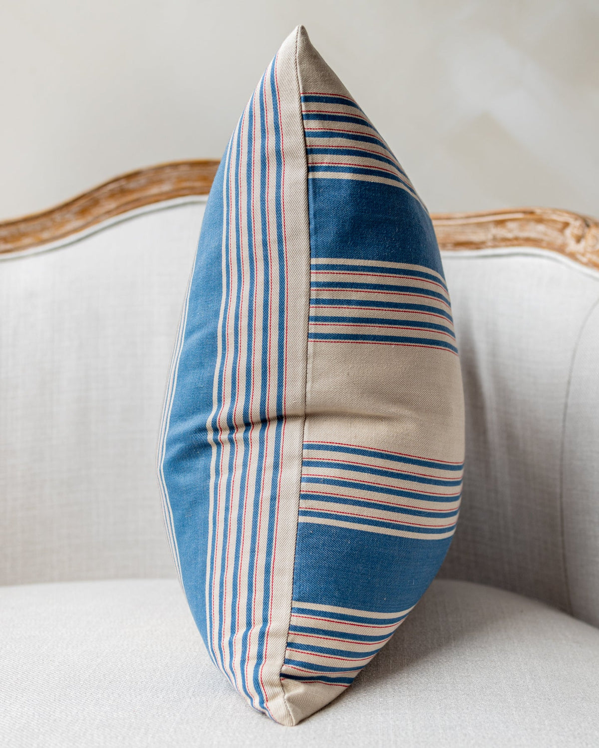 Samuel Striped Throw Pillow, folded detail