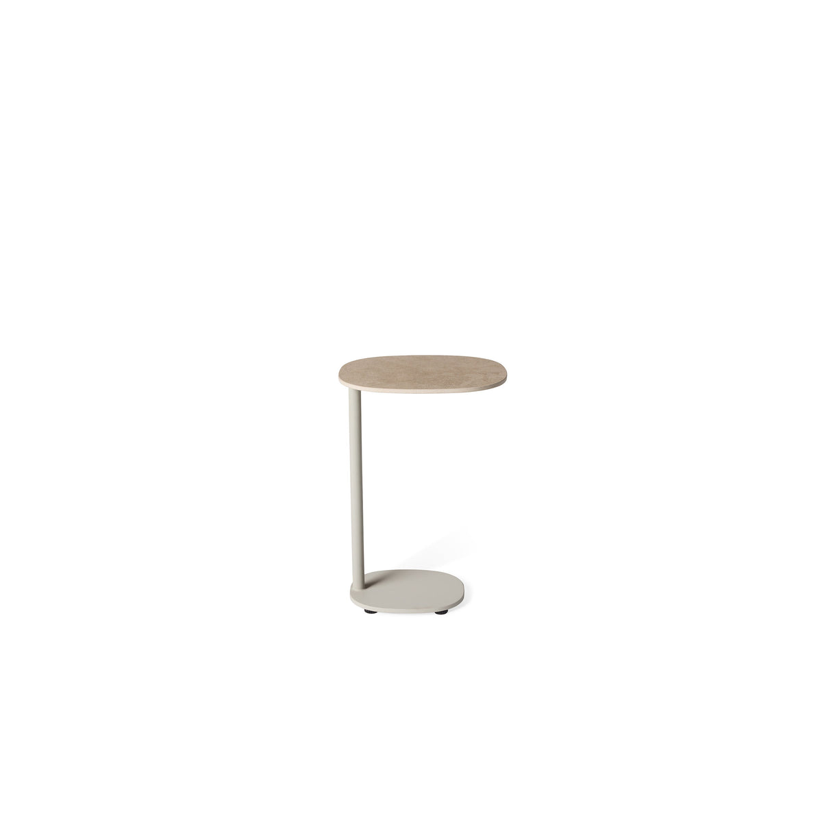 Saratoga Dune Aluminum Side Table, leg and base detail
