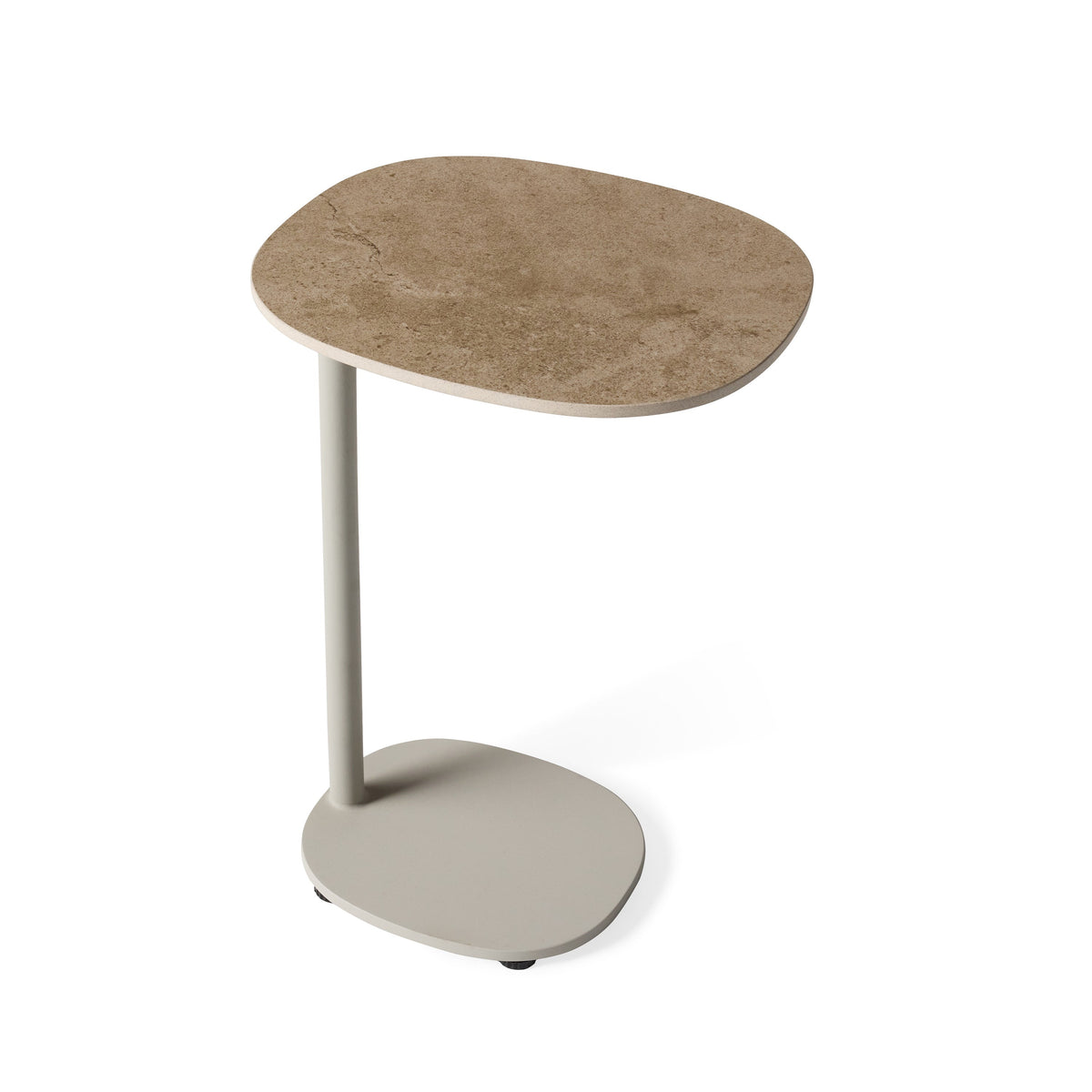 Saratoga Dune Aluminum Side Table, styled in a living space