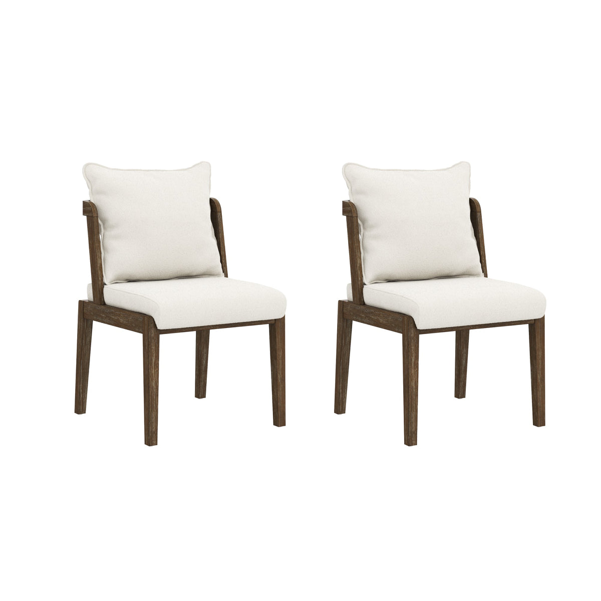 Scandinavian Dining Chair with Back Dark Brown (Set of 2), studio shot