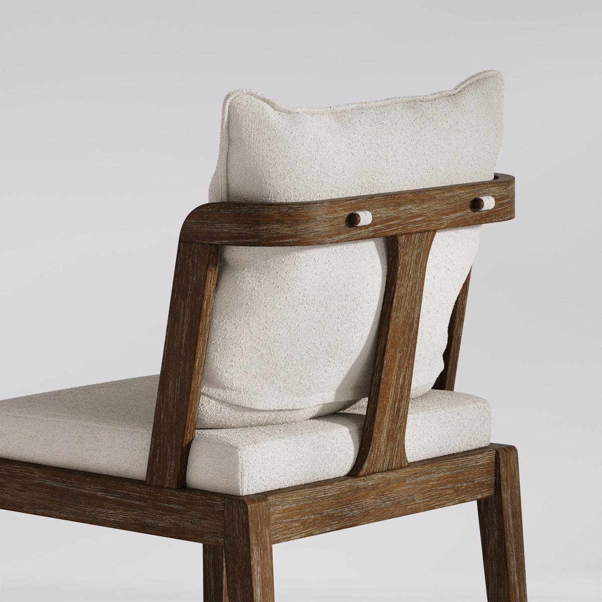 Scandinavian Dining Chair with Back Dark Brown (Set of 6), close up detail