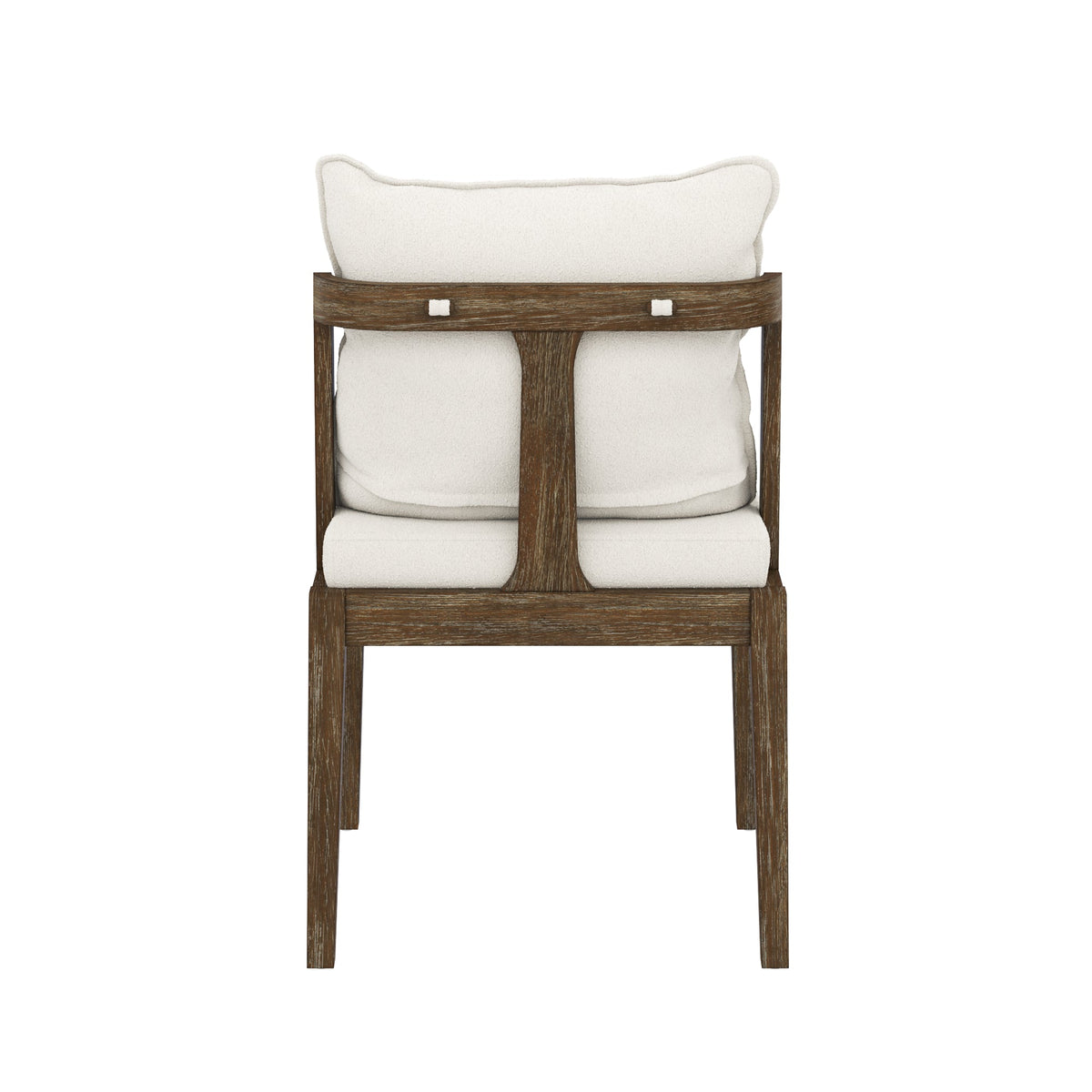 Scandinavian Dining Chair with Back Dark Brown (Set of 6), front view