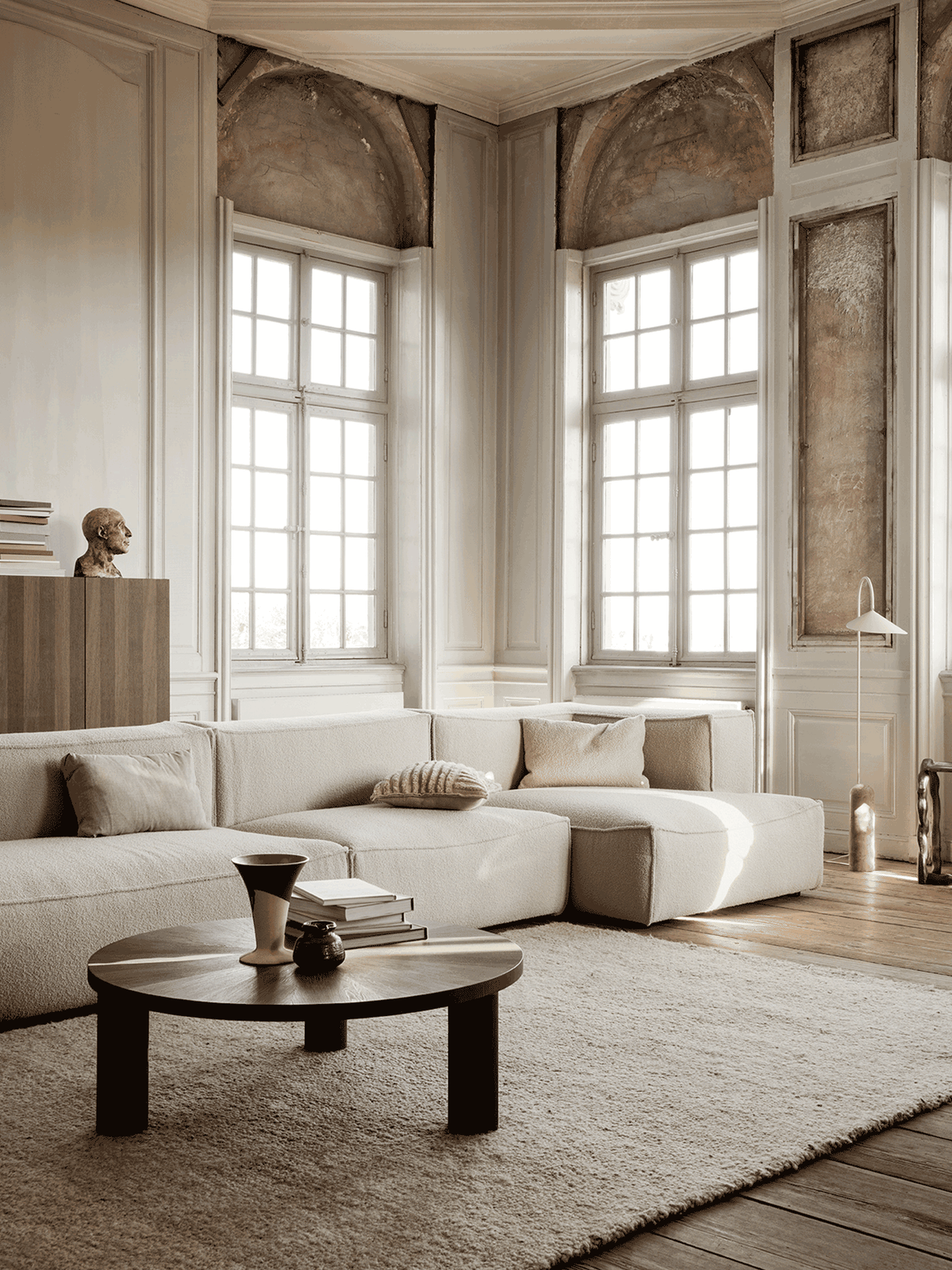 Shade Loop Natural Fibre Rug, pile and weave texture close up