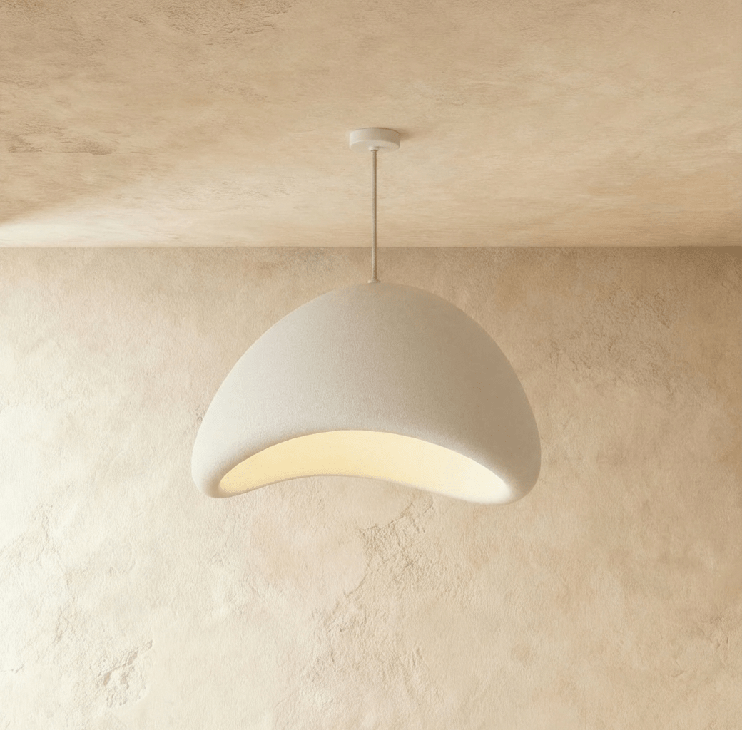 Shibui Metal Pendant Light, second styled above a dining table