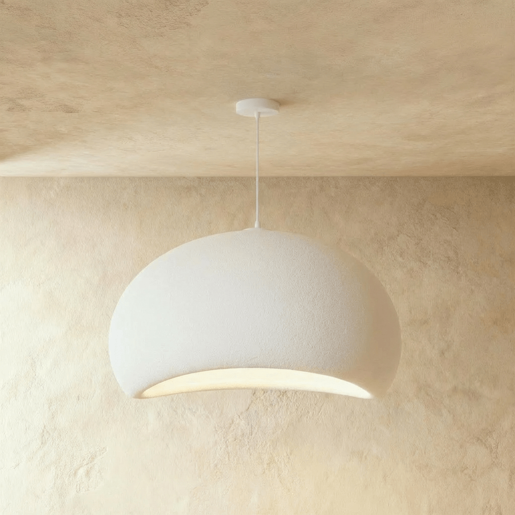 Shibui Metal Pendant Light, styled above a dining table