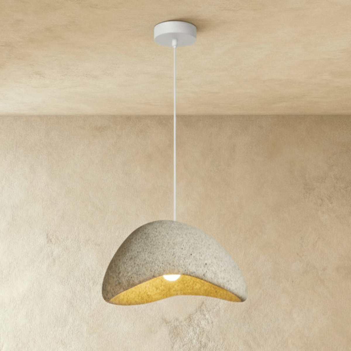 Shibui Sand Metal Pendant Light, top of the shade in detail
