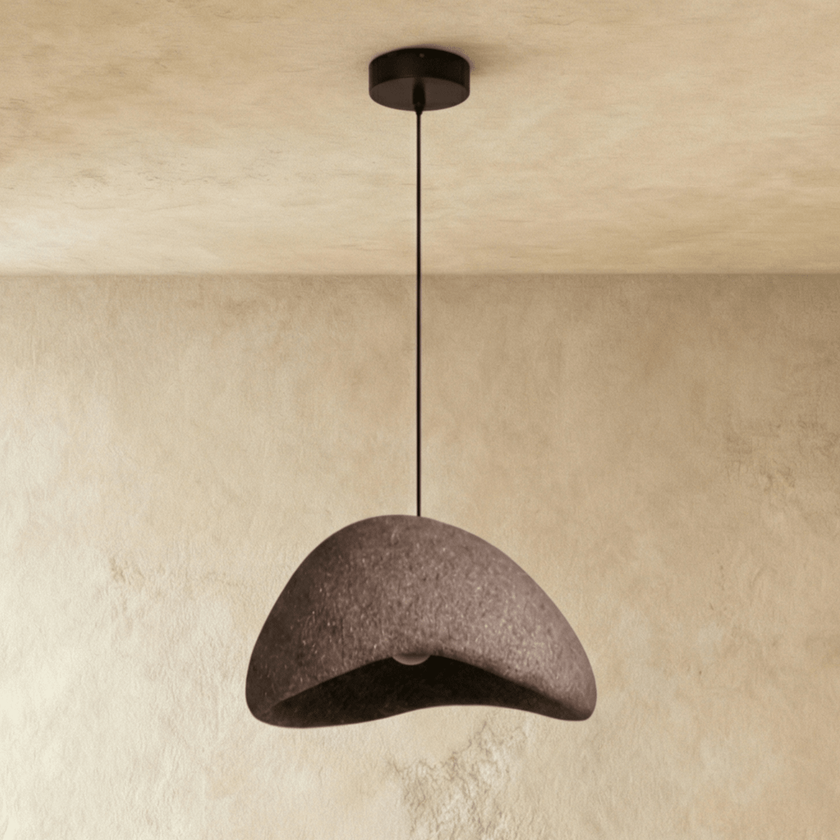 Shibui Sand Metal Pendant Light, second full fixture front view