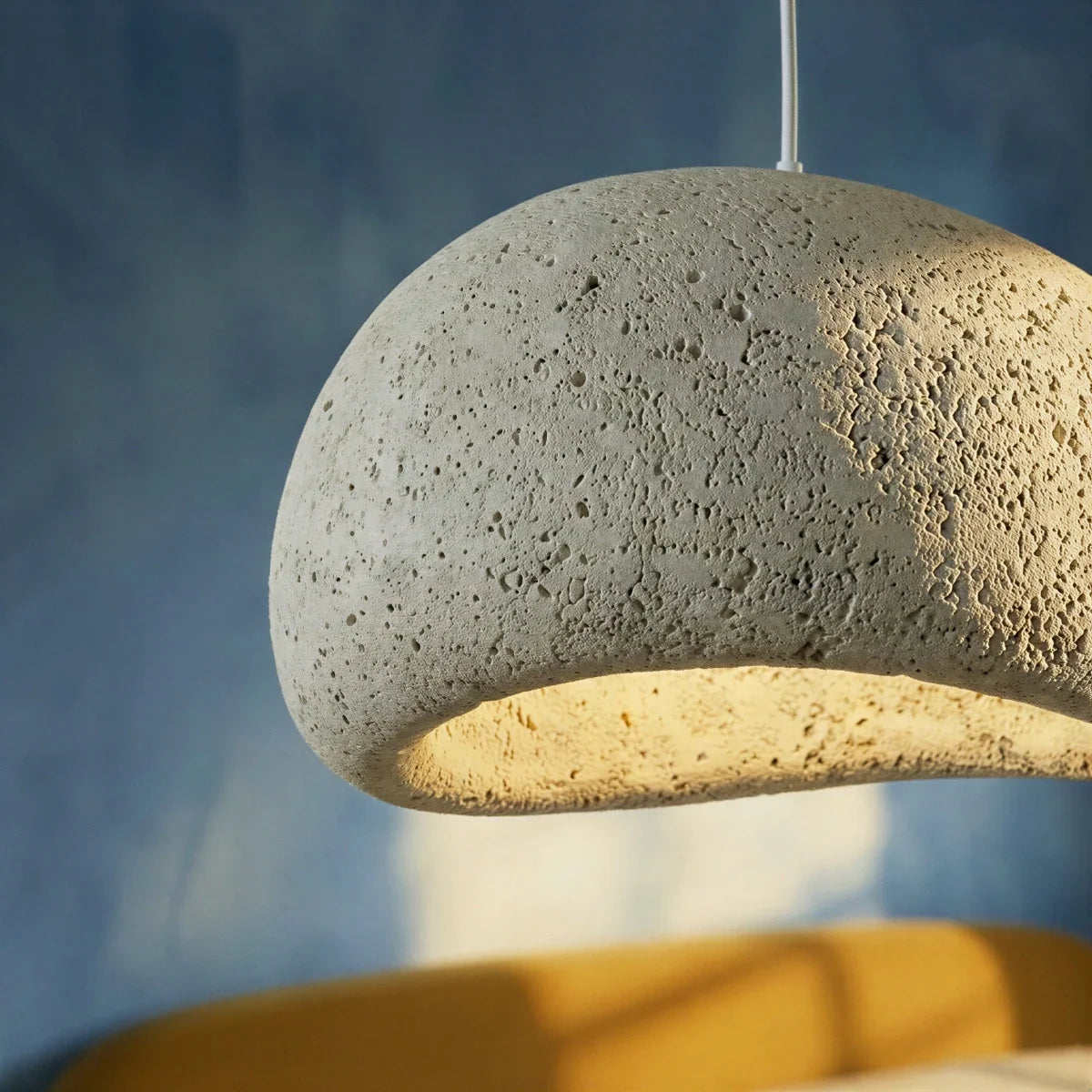 Shibui Sand Metal Pendant Light, second glow and light quality close up