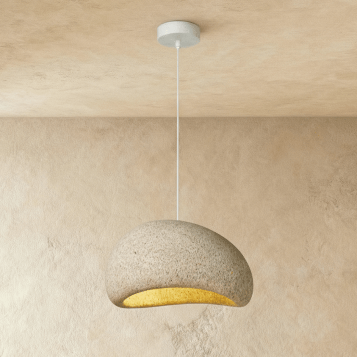 Shibui Sand Metal Pendant Light, close up of the finish and material