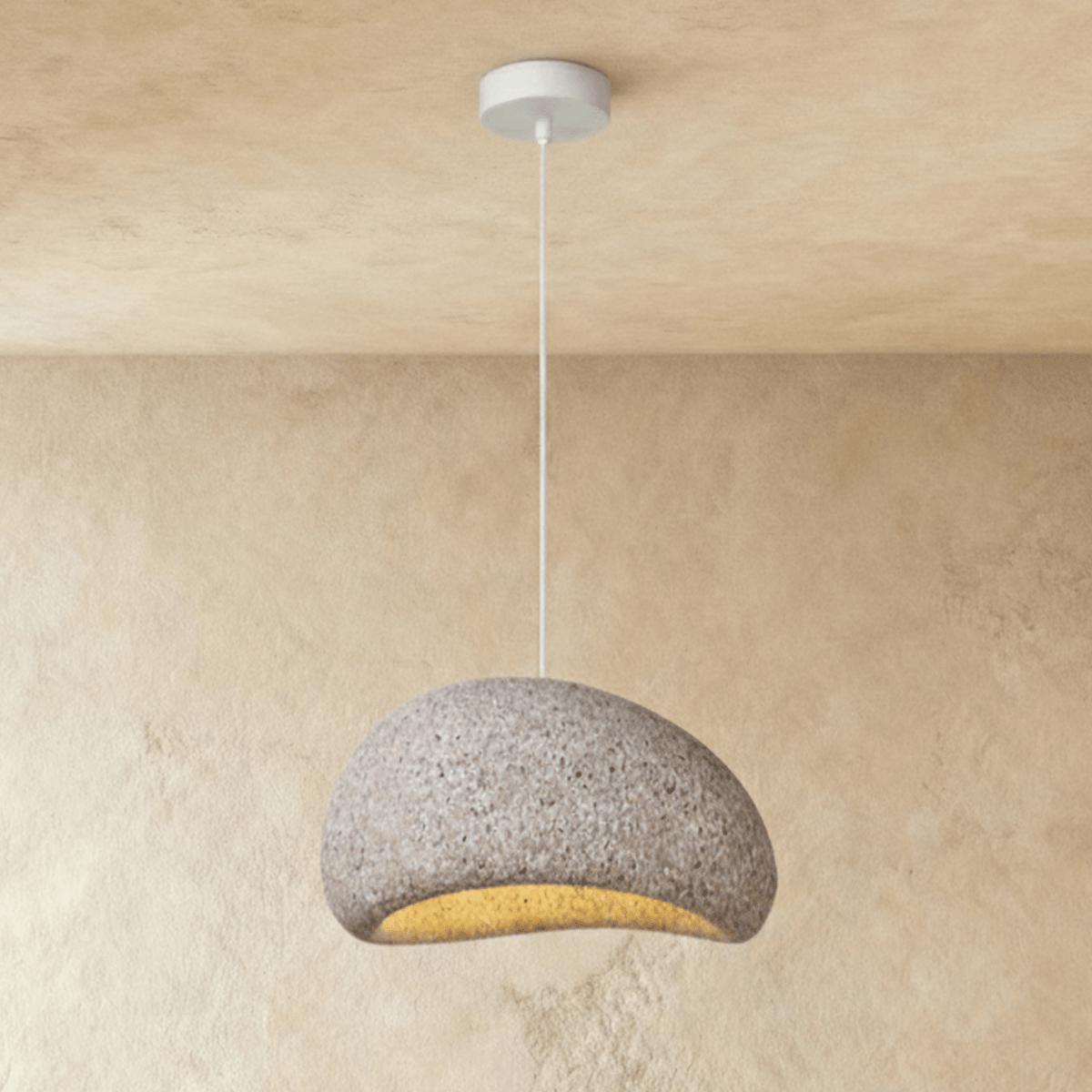 Shibui Sand Metal Pendant Light, cord and ceiling canopy detail
