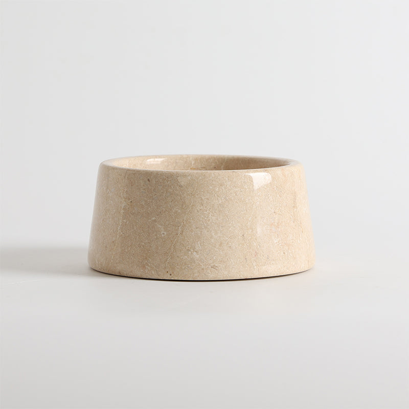 Sierra Marble Pet Bowl, second scale beside a bowl