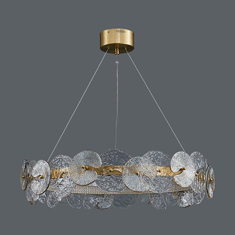 Sorelis Water Lily Ring Chandelier, second angled three quarter view