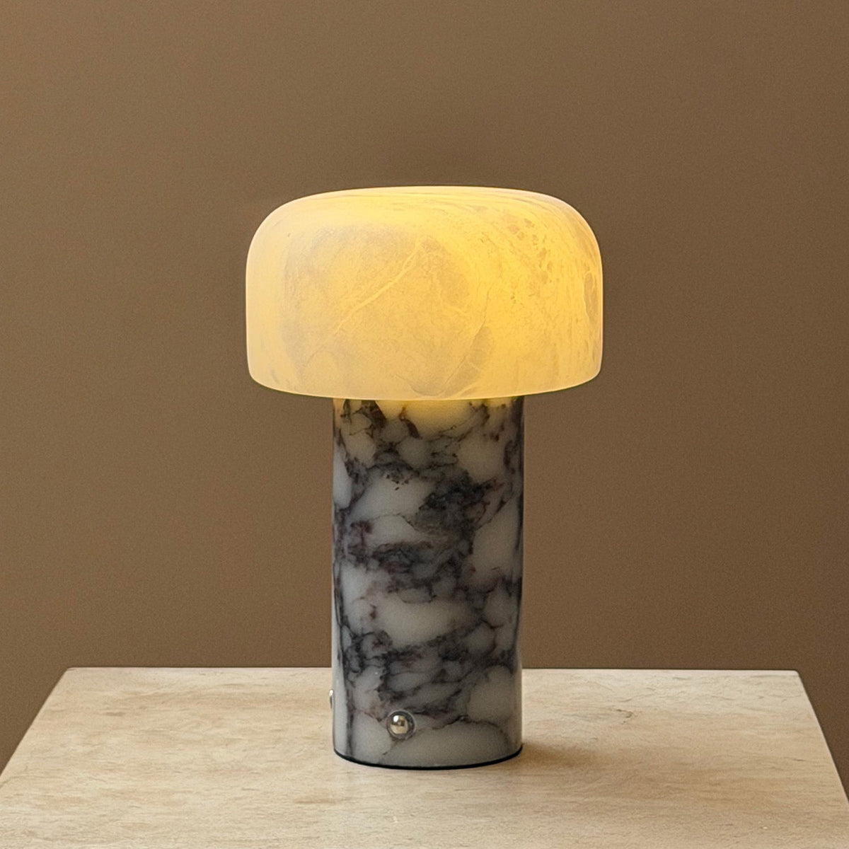 Sorvane Marble Alabaster Table Lamp, third full lamp view
