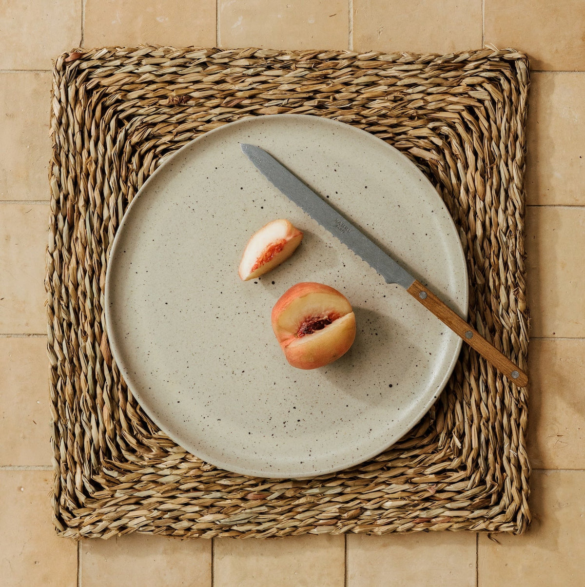 Square Seagrass Placemats, Set of 4, weave texture close up