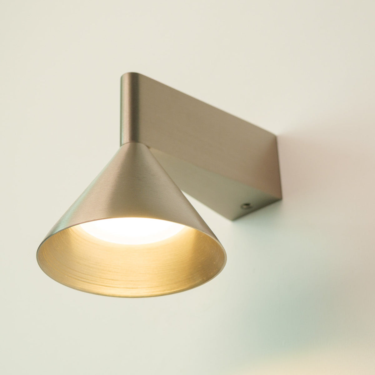 Staccato Modern Minimalist Wall Light, mounted on the wall